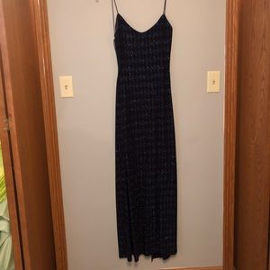 Dark blue and Black Prom Dress